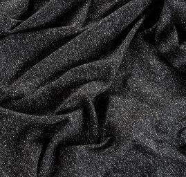 Vlna směs tweedová látka Art Fabrics černošedá