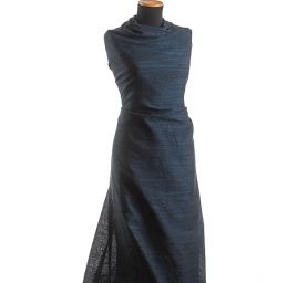 Len směs imitace buretu Art Fabrics modrý