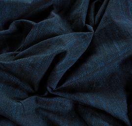 Len směs imitace buretu Art Fabrics modrý