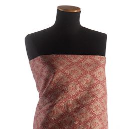 Replika histirické látky Art Fabrics Medailón červenozlatá