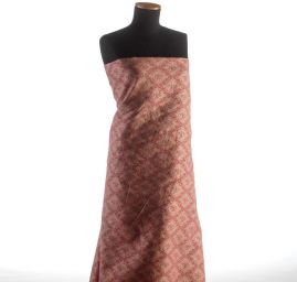 Replika histirické látky Art Fabrics Medailon červenozlatá