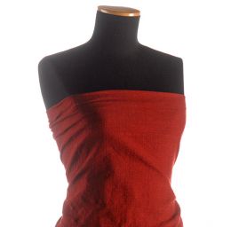 Kostýmová látka Art Fabrics imitace lnu červená