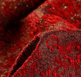 Replika historické látky Art Fabrics Rozálie červenozlatá