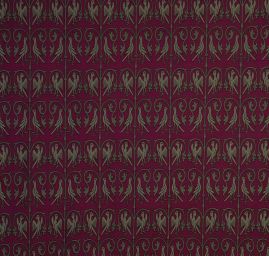 Replika historické tkaniny Arras khaki/ fialová