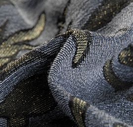 Replika historické tkaniny Arras zelená/šedá