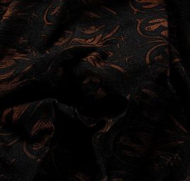 Replika historické tkaniny Arras hnědá/černostříbrná