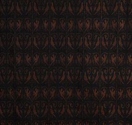 Replika historické tkaniny Arras hnědá/černostříbrná