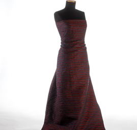 Žinylková látka vzor proužků široké červenomodrá