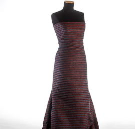 Žinylková látka vzor proužků široké modročervená