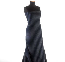 Žinylková látka vzor proužky široké modročerná