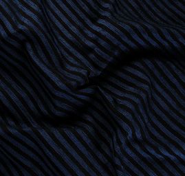 Žinylková látka vzor proužky široké modročerná