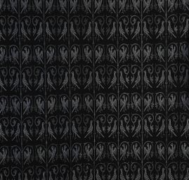 Replika historické tkaniny Arras stříbrná/temně modrá