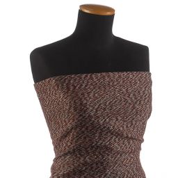 Kostýmová látka Art Fabrics tvíd moaré hnedobiela