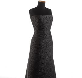 Kostýmová látka Art Fabrics tvíd moaré černobílý