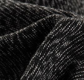 Kostýmová látka Art Fabrics tvíd moaré černobílý