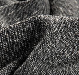 Kostýmová látka Art Fabrics tvíd moaré šedobílá