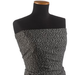Kostýmová látka Art Fabrics moaré bieločierny melír