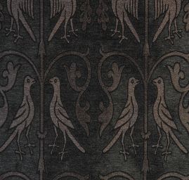 Replika historické tkaniny Arras hnědošedá/tm. šedá