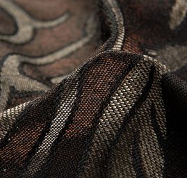 Replika historické tkaniny Arras béžová/hnědá