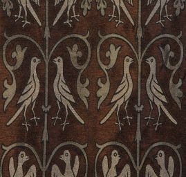 Replika historické tkaniny Arras béžová/hnědá