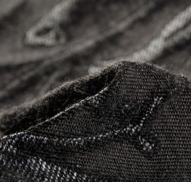 Replika historické tkaniny Arras šedostříbrná/tm. šedá