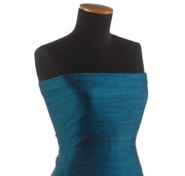 Viskoza len látka rybí kost Art Fabrics modročerná II.jakost