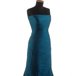 Viskoza len látka rybí kost Art Fabrics modročerná II.jakost