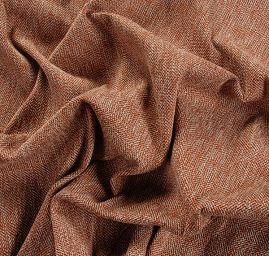 Kostýmová látka vzor rybí kost Art Fabrics hnědá