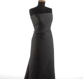 Tvíd oboustranný moaré Art Fabrics černobílý 