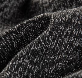 Tvíd oboustranný moaré Art Fabrics černobílý 