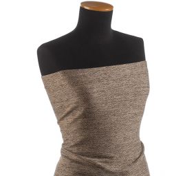 Tvíd rybí kost Art Fabrics hnědý melír