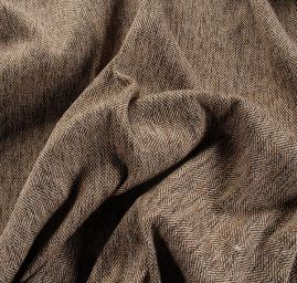 Tvíd rybia kosť Art Fabrics hnedý melír