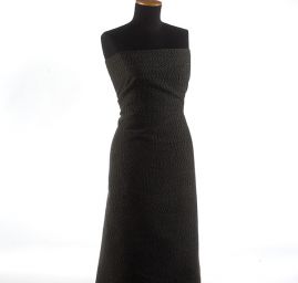 Tvíd oboustranný moaré Art Fabrics khaki/černý