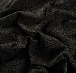 Tvíd oboustranný moaré Art Fabrics khaki/černý