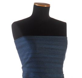 Kostýmová látka vzor rybia kosť Art Fabrics modrá