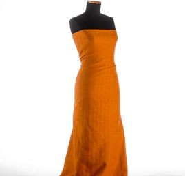 Kostýmovka vlna směs rybí kost Art Fabrics oranžová