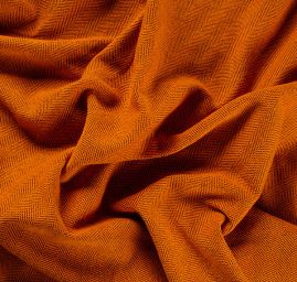 Kostýmovka vlna směs rybí kost Art Fabrics oranžová