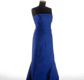 Kostýmová látka vzor rybí kost Art Fabrics tm. modrá