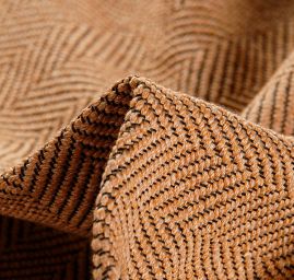 Kostýmová látka vzor rybia kosť Art Fabrics hrdzavohnedé