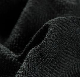 Kostýmová látka vzor rybia kosť Art Fabrics čierna