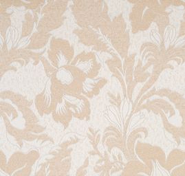 Karin žakár květy  Art Fabrics zlatobílá