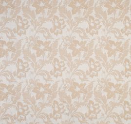 Karin žakár květy  Art Fabrics zlatobílá