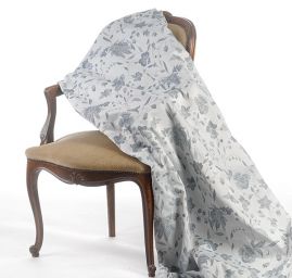 Primavera žakár květy Art Fabrics modrá