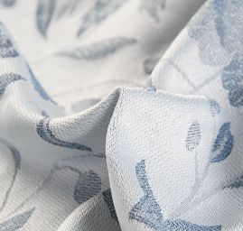 Primavera žakár květy Art Fabrics modrá