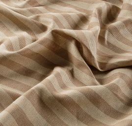 Len organtýn Art Fabrics širší pruhy béžové