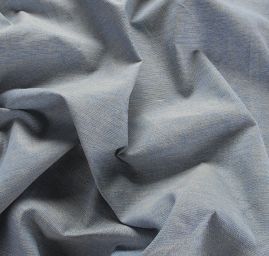 Len Art Fabrics bavlna směs modrá režná