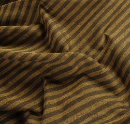 Len Art Fabrics pruhy okrová khaki úzké