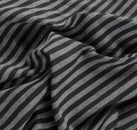 Len Art Fabrics pruhy černá bílá úzké