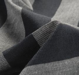 Len Art Fabrics pruhy černá bílá široké