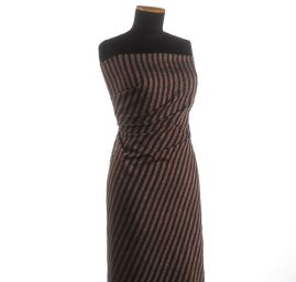 Len Art Fabrics pruhy úzké červenošedé